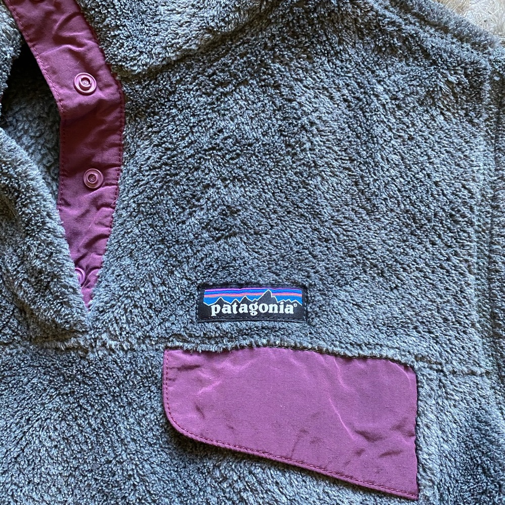 Patagonia Re-Tool Quarter zip Snap Fleece Pullover